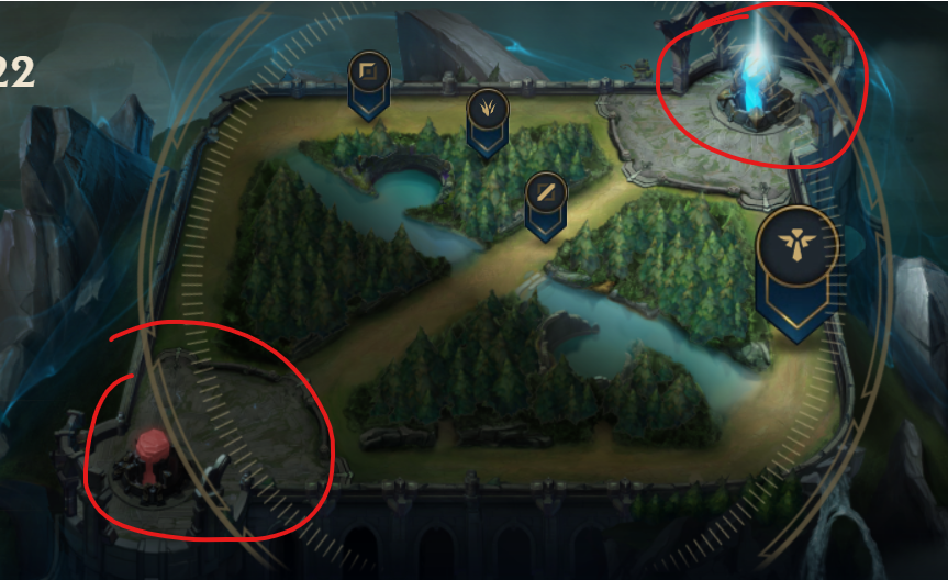 Just found out to colors of the nexus in Champ Select are reversed...