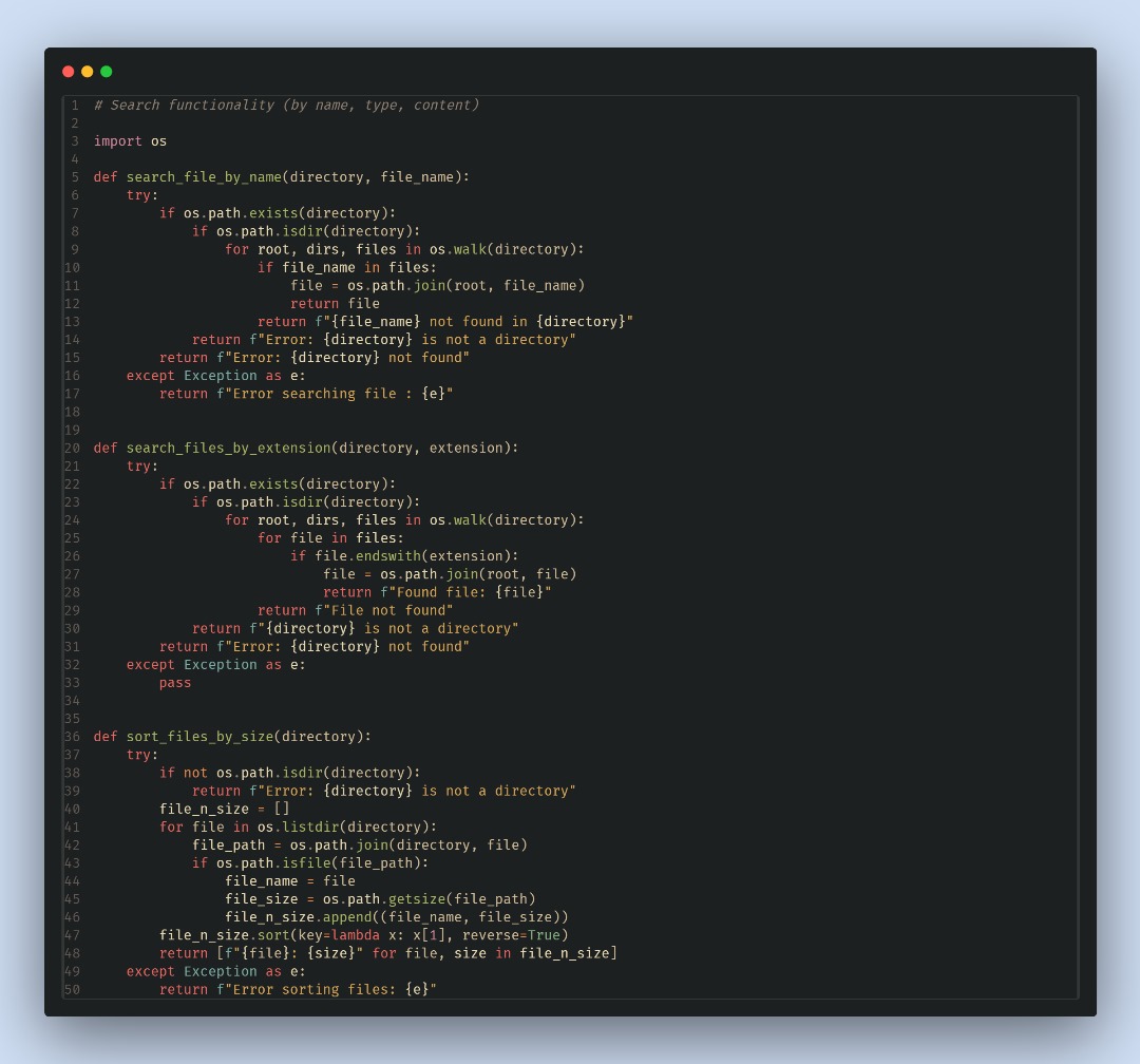 DataBoy_17's tweet image. Built a simple file management system while practicing file and directory handling in Python
Learned how to:
- Use os and shutil modules effectively
- Handle file operation errors
#Python #pythonprogramming