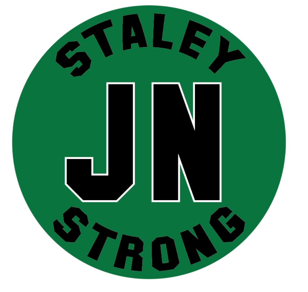 Tonight we will honor junior WR Jaden Nekula by wearing these stickers on our helmets. Jaden was injured in a serious car accident last weekend. Please consider donating to help he and his family through this tough time: gofund.me/6f0607e8b

#StaleyStrong #PlayforJaden