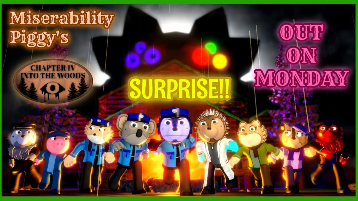 MarcMixy's tweet image. 💥 THE GRAND SURPRISE IS OUT NOW 💥

SURPRISE!! I hope this was worth the wait guys :D

🔴 CHAPTER 3 &quot;NIGHT AT THE GALLERY&quot; - OUT NOW
🟡 CHAPTER 4 &quot;INTO THE WOODS&quot; - OUT ON MONDAY (COUNTDOWN IN-GAME NOW)

Thank you for ALL the support and patience, ENJOY!!
roblox.com/games/14300505…