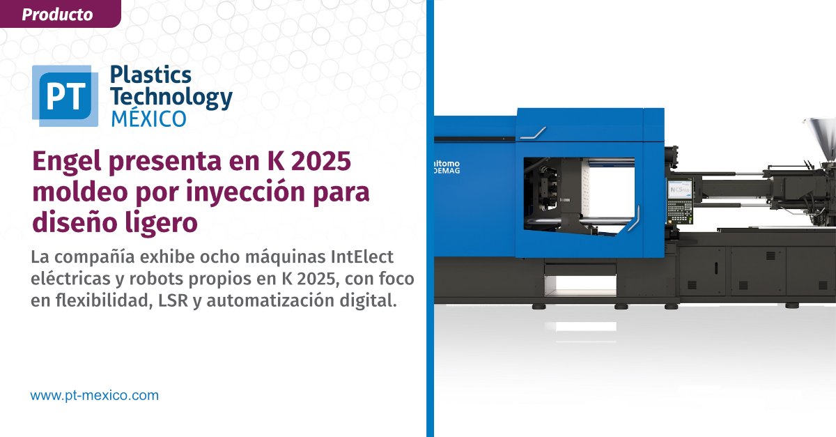 plastechmex's tweet image. [Producto] Feria K | 📌 La compañía exhibe ocho máquinas #IntElect eléctricas y robots propios en #FeriaK2025, con foco en flexibilidad, LSR y automatización digital.

💡Conozca más detalles: pt-mexico.com/productos/sumi…

#MoldeoPorInyección