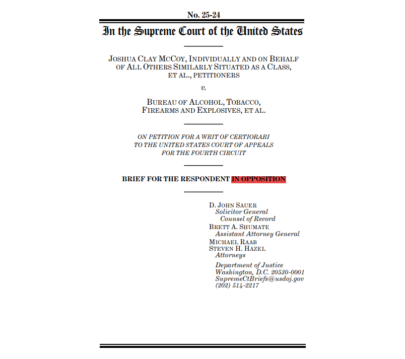 NatlGunRights's tweet image. Exhibit C: Bondi’s DOJ has repeatedly supported BANNING GUNS from military-aged adults.

Bondi’s DOJ is actively attempting to undermine the 5th Circuit’s pro-gun ruling in McCoy v. ATF, which held that the federal ban on handgun sales to 18-20-year olds is unconstitutional.…