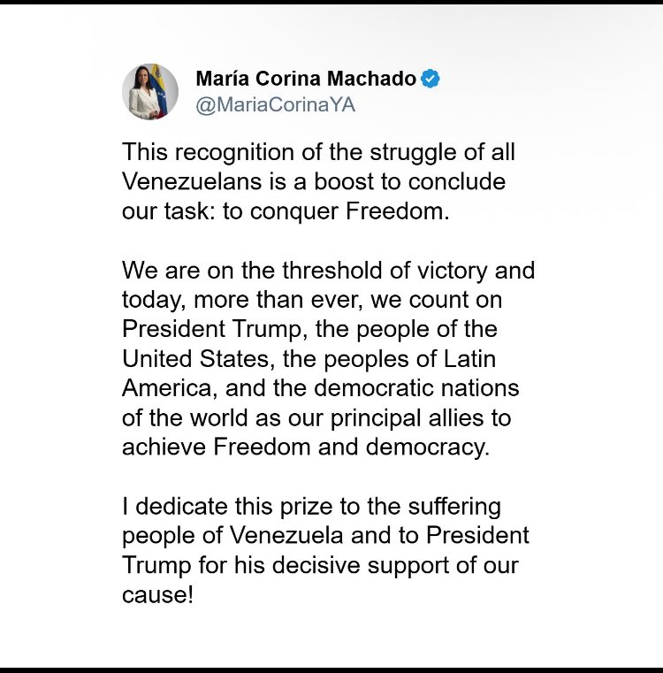 WEdwarda's tweet image. @MariaCorinaYA Dedicated it to President Trump you loser..
