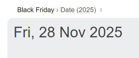 Seems like Black Friday came early.