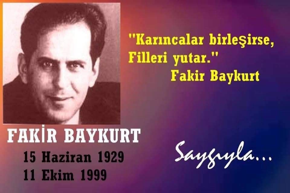 Aramızdan ayrılışının 26. Yılında, köy enstitülü yazar, şair, öğretmen örgütçüsü #FakirBaykurt 'u saygıyla anıyoruz. Baykurt bu halkın gözü, kulağı, dili olmuştur...