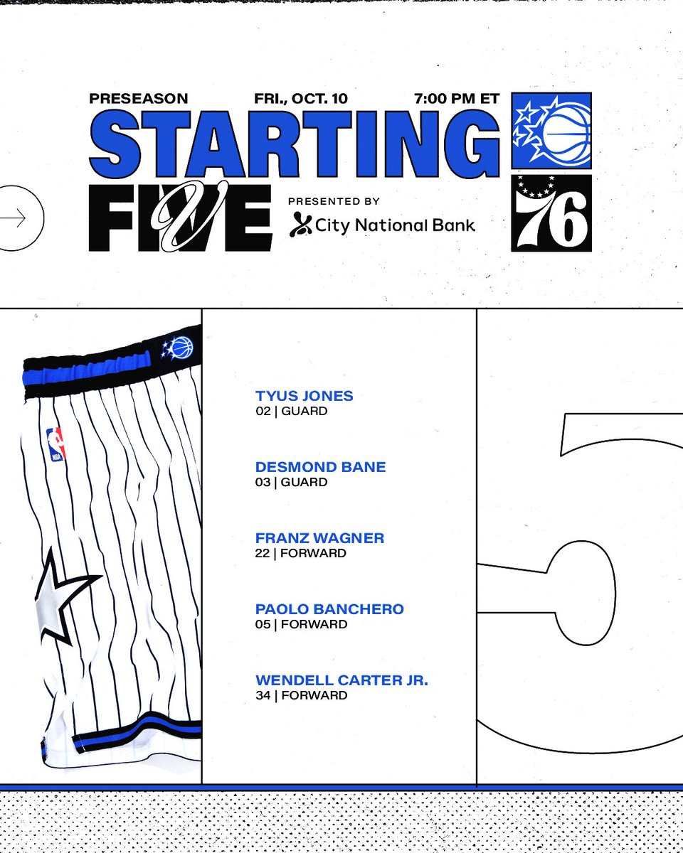 OrlandoMagic's tweet photo. first five 👇 https://t.co/3oWrdYoWIH