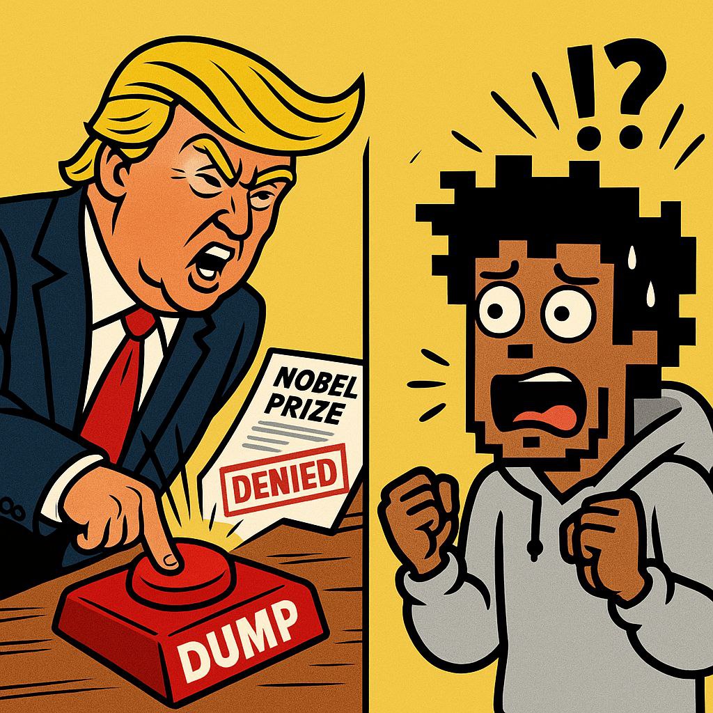 Nobel: DENIED. Market: DUMPED.
Fuck Trump