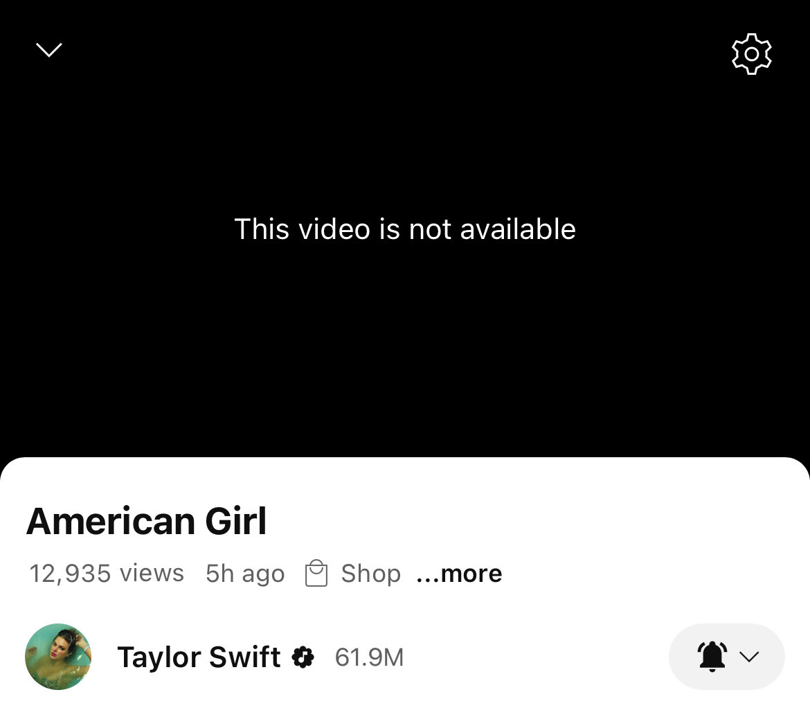 TSwiftEdits_13's tweet image. ‼️| A few hours ago, Taylor Swift uploaded a song called ‘American Girl’ to YouTube, the video is now private!

youtube.com/watch?v=Op2dfA…