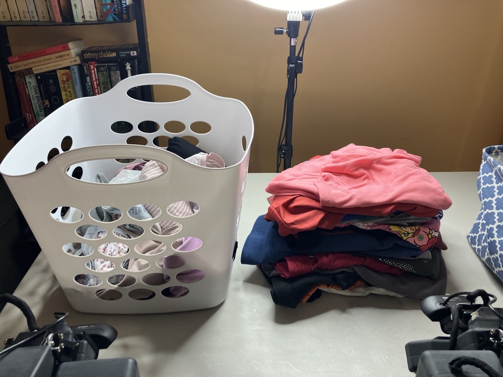Deeplearner2's tweet image. Take away the hype and @7Xrobotics remains the only company selling affordable autonomous robots equipped with fast generalizable AI to do useful stuff in your home and business. For example, neatly folding and stacking laundry - left is before and right is after robot folding