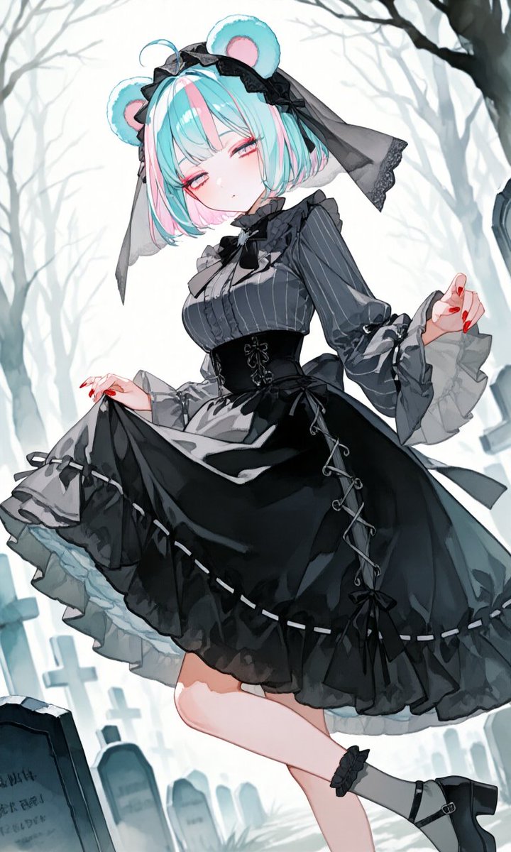 mikoto_yae's tweet image. おはようございます(๑•㉨•๑)ฅ

３連休の方はお楽しみください(ㅅ´꒳` )

#毎日ロリータファッションを貼る
⎛;c*•ヮ•⎞50

#AIイラスト
#pixai