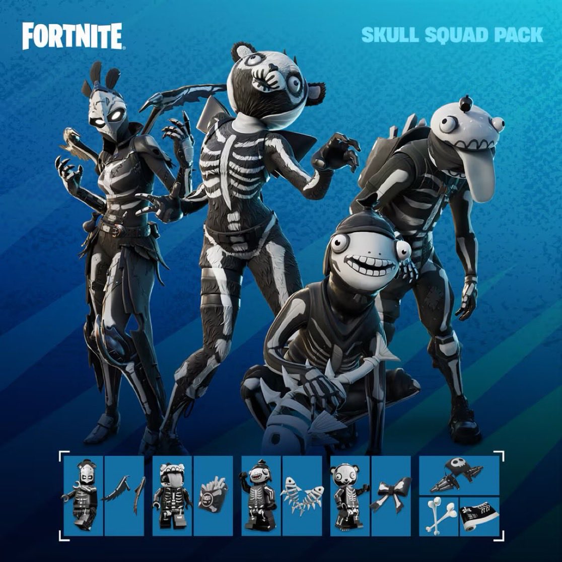 Skull Squads Pack Giveaway! #Fortnite 

How to enter:  
• Follow @Sweazyleaks, <a href="/lillyfn_/">lillyfn_</a> _ &amp; <a href="/Alert_FNscams/">🚨 Alert Fortnite Scams 🎃</a> {with Notifications on 👀}
• Like my pinned tweet 
• Repost this tweet! 

Ends in 24hs! Good luck!