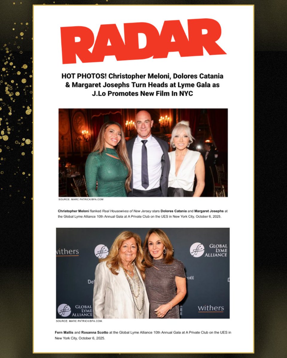 LymeAlliance's tweet photo. The 2025 GLA Gala is making headlines:
@okmagazine 👉A Private Club on the UES turned into a celebrity-studded ballroom as the Global Lyme Alliance celebrated its 10th Annual Gala on Monday night...

#Lymeawareness #GlobalLymeAlliance #GLAGala https://t.co/ShZJj4pBUX