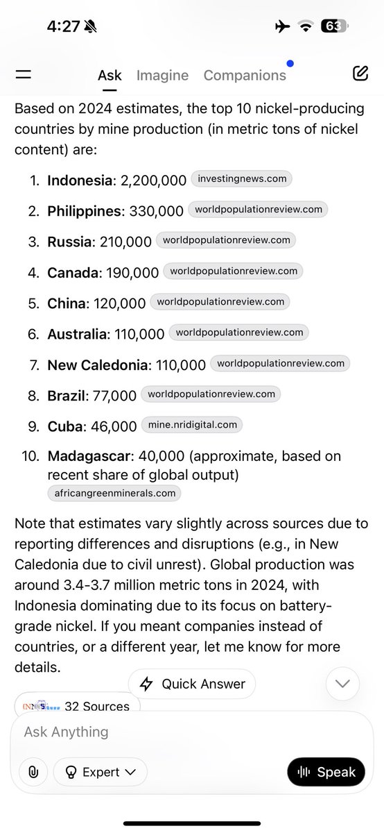 ScrumCapLLC's tweet photo. @teslaownersSV @elonmusk From an engineering standpoint, what would be possible without nickel? 
And why isn't the USA on this list? https://t.co/rufO6MO0ZM