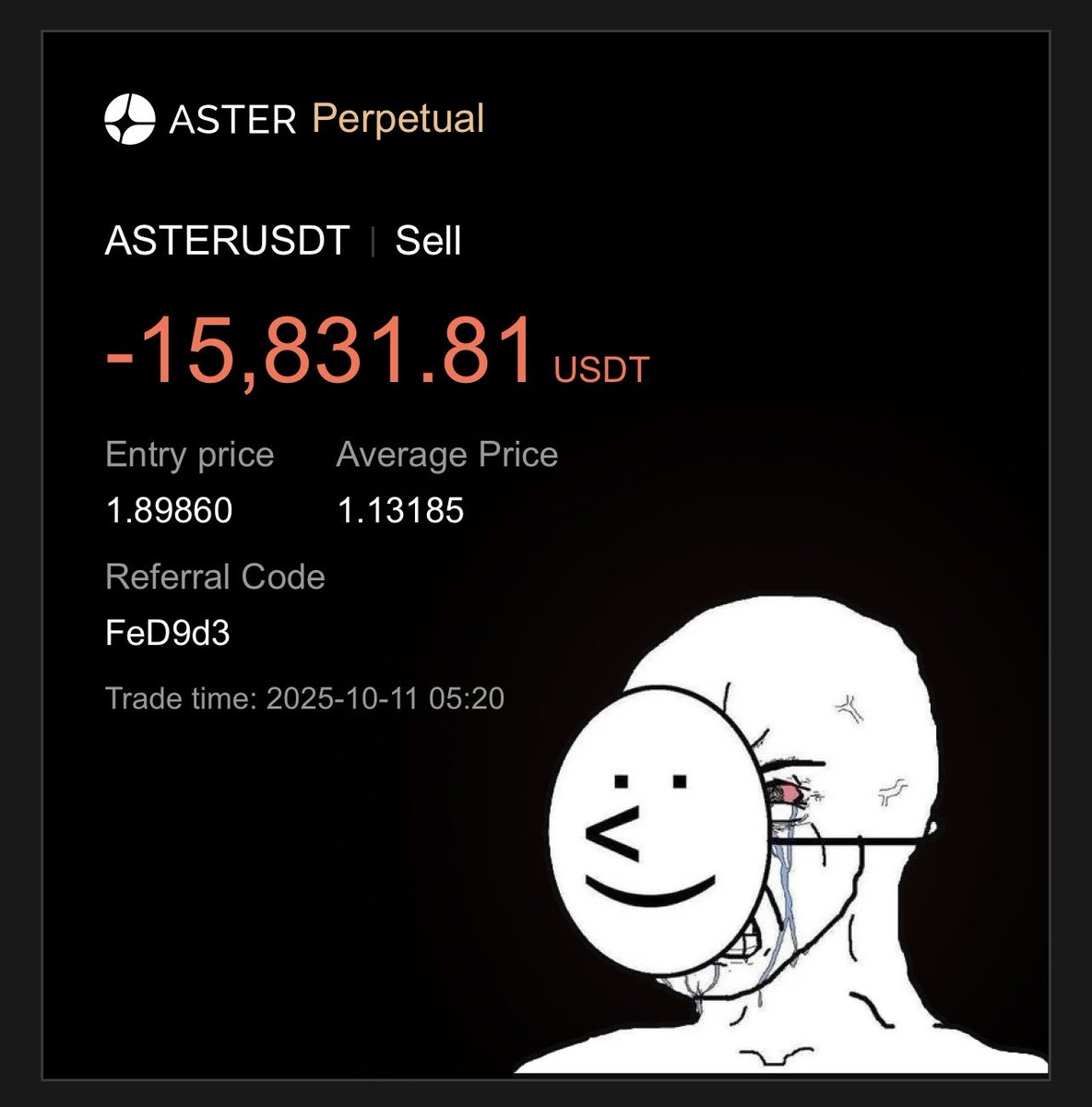 Rekt on perps.
Good thing I still have some on spot.