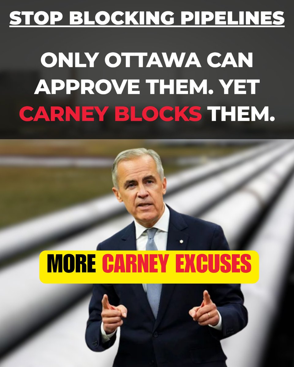 BlakeRichardsMP's tweet image. Ottawa Has the Power. Carney Has the Excuses.

When Alberta proposed a pipeline to strengthen our economy, the Carney Liberals invented a fake “provincial veto” to kill it.

The Constitution is clear: Ottawa — not provinces — decides on interprovincial pipelines. Courts have…