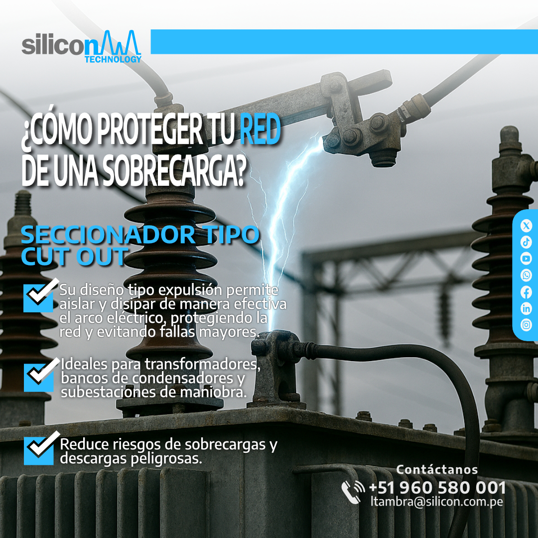 _silicontech's tweet image. ⚡ La descarga no debe ser un riesgo para tu red.
Con los Cut Out STCOR de Silicon Technology aseguras protección, durabilidad y seguridad en ambientes exigentes.
✉️ ltambra@silicon.com.pe | 📞 +51 960 580 001
#EnergíaConfiable #SiliconTechnology #CutOut
