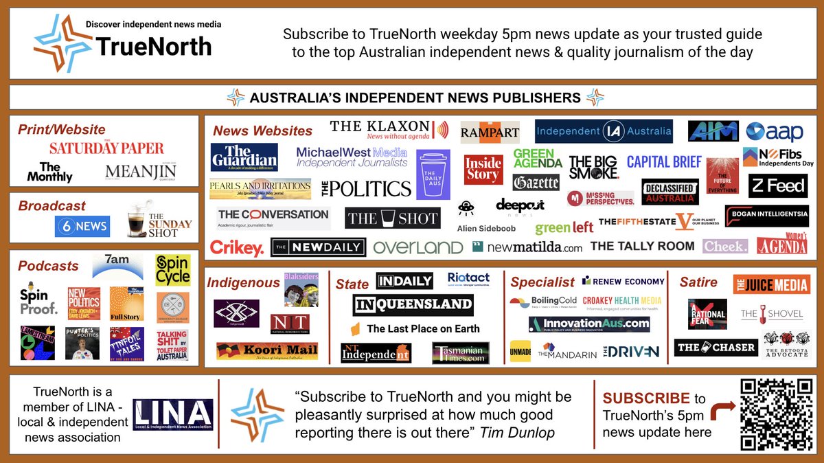 Here’s a map of Australia’s independent news media landscape. I call TrueNorth a ‘trusted curation’ model #auspol