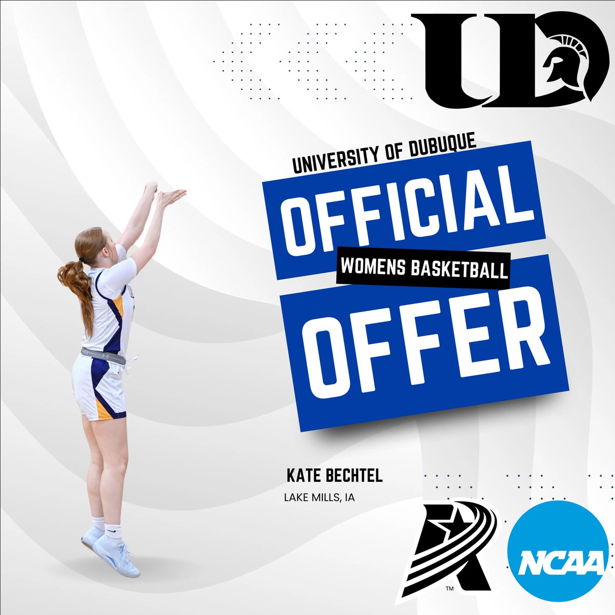 With a great visit yesterday, I am grateful to have received an offer to pursue my athletic and academic career at University of Dubuque! Thank you Coach Jansen, Coach Oswald, and Coach Bonnie for having <a href="/graceliv13/">Grace Bechtel</a> and I!! <a href="/UD_WBB/">University of Dubuque Women's Basketball</a>
