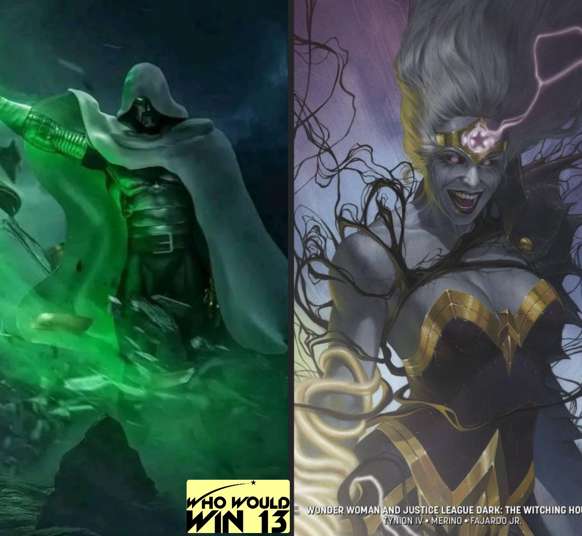 WhoWouldWin13's tweet image. #DrDoom🏰 VS #WonderWoman🏝️

(Marvel VS DC)

-Composite Versions

Who wins, and why⁉️

#whowouldwin #deathbattle #trending #viral