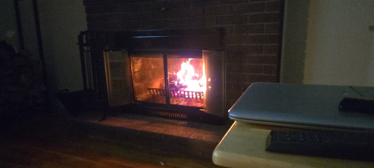 Got the first fire of the year going. It smells so good.
