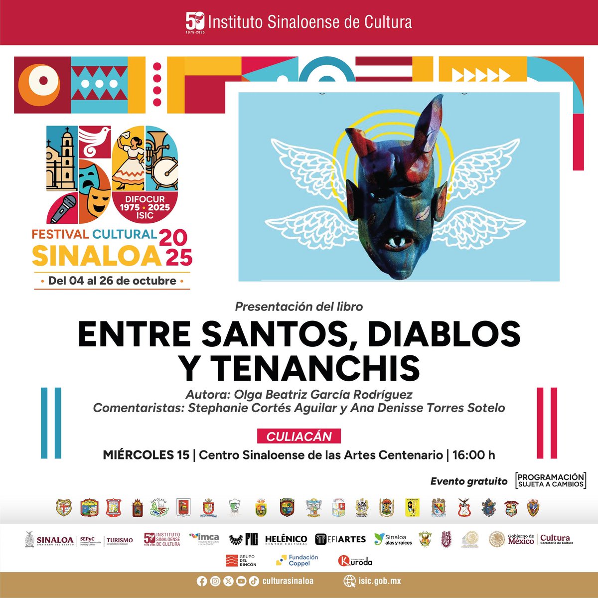 #Culiacán Olga Beatriz García Rodríguez presentará el libro “Entre santos, diablos y tenanchis” en el #FestivalCulturalSinaloa2025