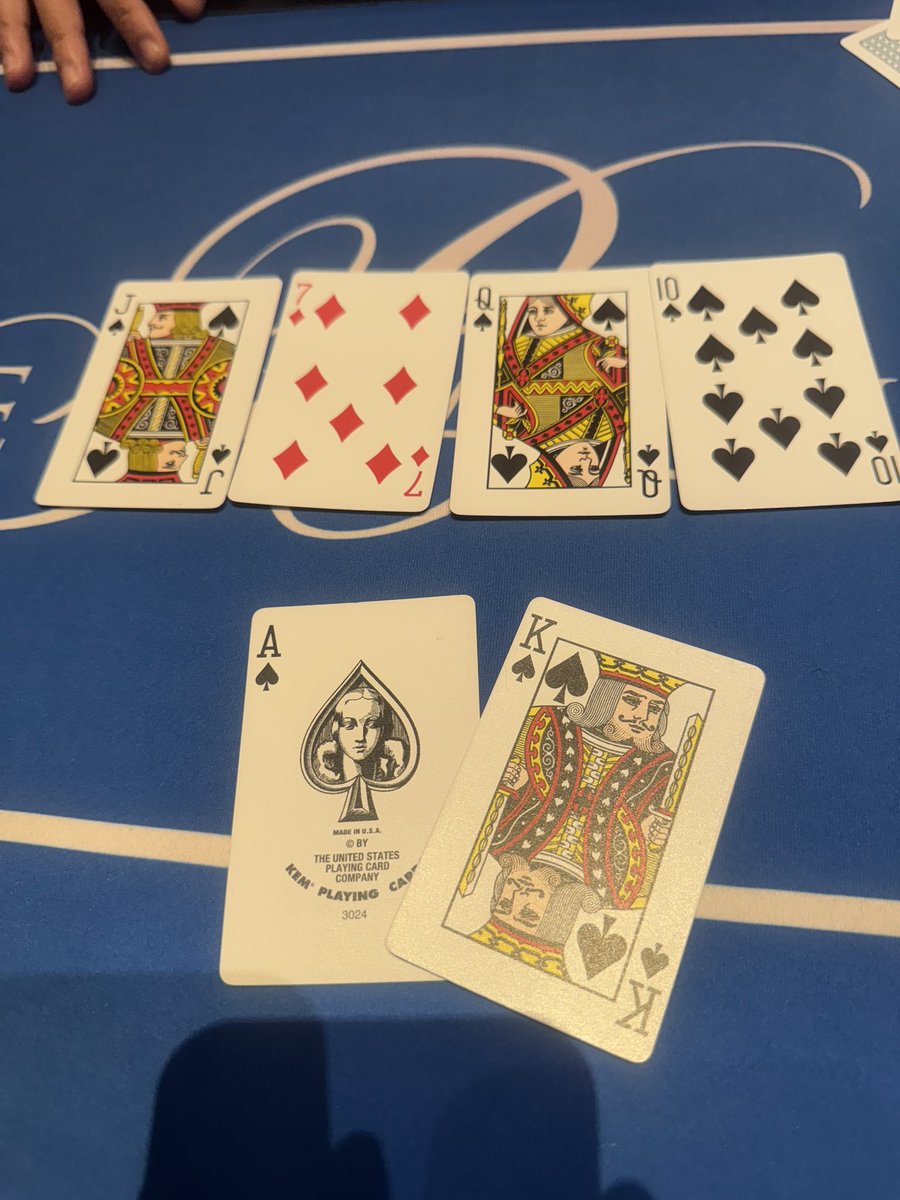 In Vegas for a weekend with <a href="/Arbys/">Arby's</a> and decided to play some poker. Sat down and this was the first hand I was dealt….. insane.