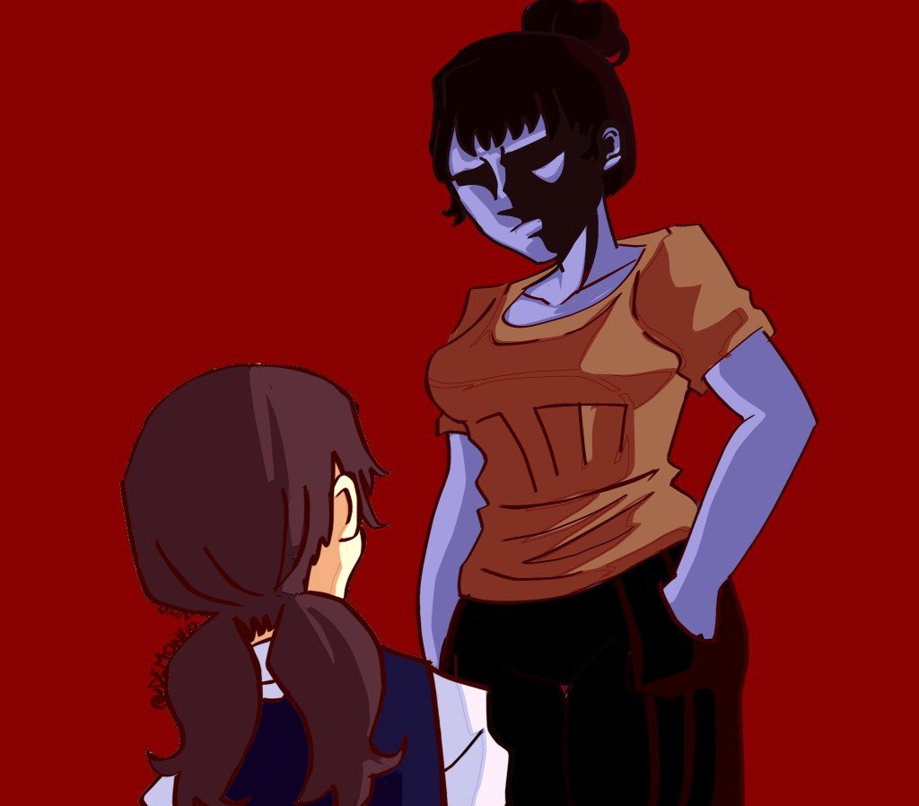 Demonhonho's tweet photo. Enter in the eva Asa. (If Asa mother was abusive)
#asamitaka #chapter215csm #asamom #evangelion https://t.co/1IcfqvIMxE