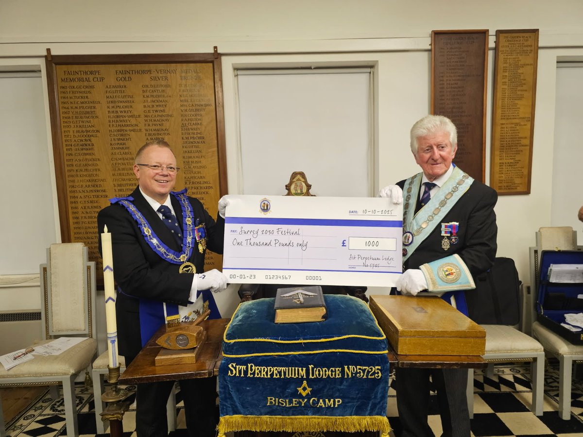 Good week collecting and giving festive awards for Surrey 2030 festival