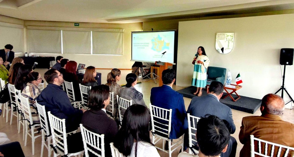 ✨Tuve el honor de participar en la <a href="/UP_MX/">Universidad UP</a>, en un evento del <a href="/Teea_ags/">Tribunal Electoral del Estado de Aguascalientes</a>, con la conferencia magistral:

 “Acciones afirmativas en los procesos electorales y participación política de las mujeres indígenas”.
Reafirmé la importancia de construir una democracia más incluyente.