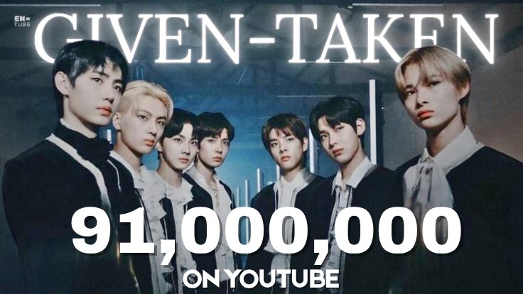 _ENTUBE's tweet photo. #ENHYPEN ‘Given-Taken’ Official MV has now reached 91 MILLION views with 3.8M likes on YouTube!!! 💜
Given-Taken MV
🔗: https://t.co/vDGizCMlOw
#BORDER_DAY_ONE #Given_Taken https://t.co/9gUKMt3LPl