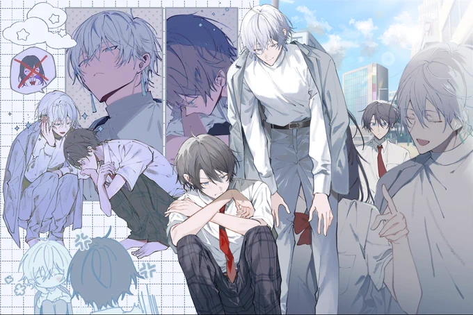 #skeb 素敵なご兄弟描かせて頂きありがとうございました(*ノv`)b