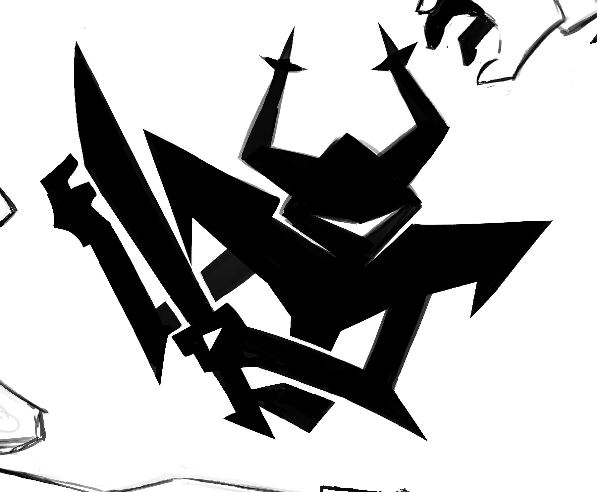 Super wuick roaring knight doodle for fun #DELTARUNE