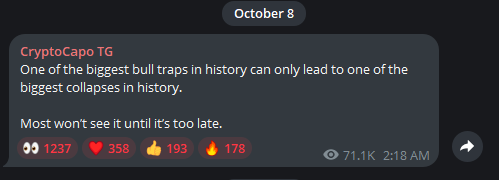 This would go so hard if he hadn't been saying it since June