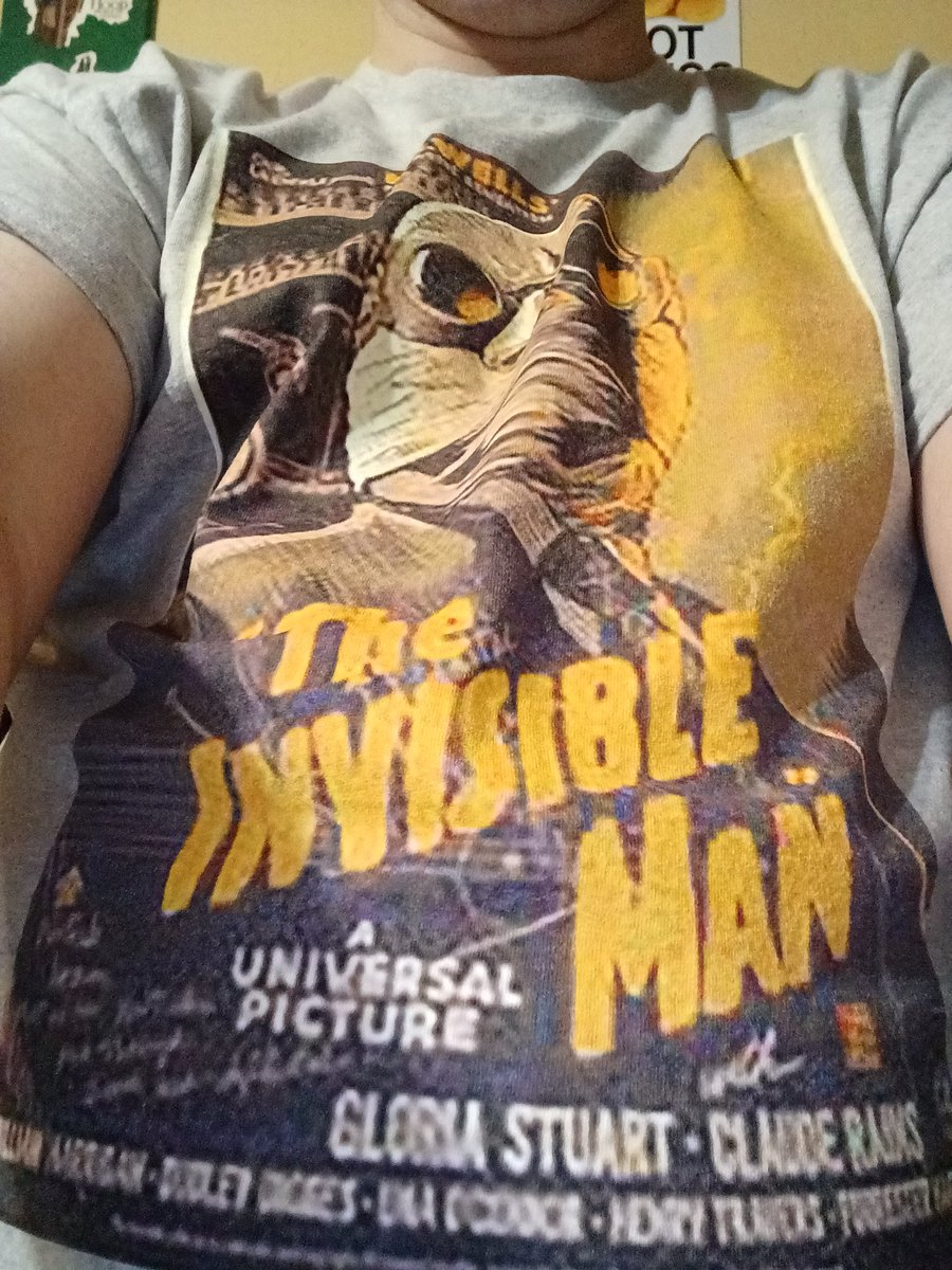 New t-shirt featuring my favorite classic Universal Monsters movie. If you haven't seen The Invisible Man, check it out!