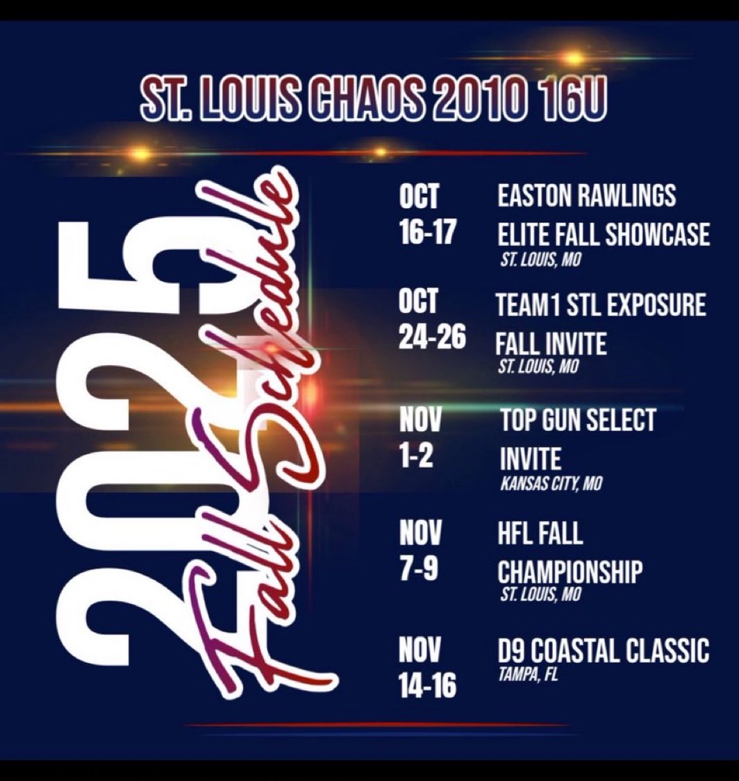 Fall schedule, come check us out!!