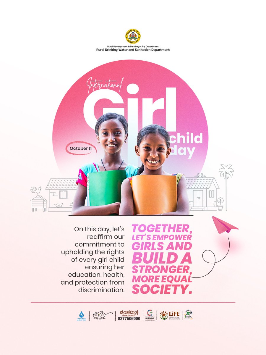 On this day, let’s reaffirm our commitment to upholding the rights of every girl child ensuring her education, health, and protection from discrimination.

Together, let’s empower girls and build a stronger, more equal society.

#internationalgirlchildday