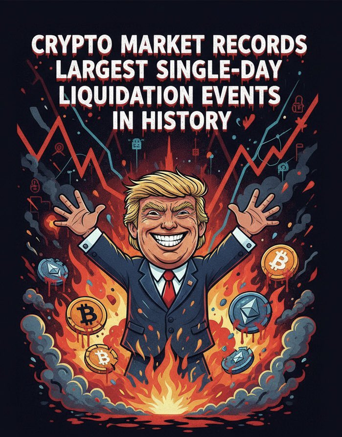 REXCrypto10's tweet photo. 🩸 CARNAGE: In just 24 hours, over $19.3 BILLION in liquidations swept through the markets! 🌪️💥

One of the biggest bloodbaths ever — charts are drowning in red! 🔻💀🔥

#Crypto #Bitcoin #BTC #Liquidation #CryptoCrash #MarketCrash #Altcoins #CryptoNews #Trump #TradeWars #china https://t.co/dYJvE93jhm