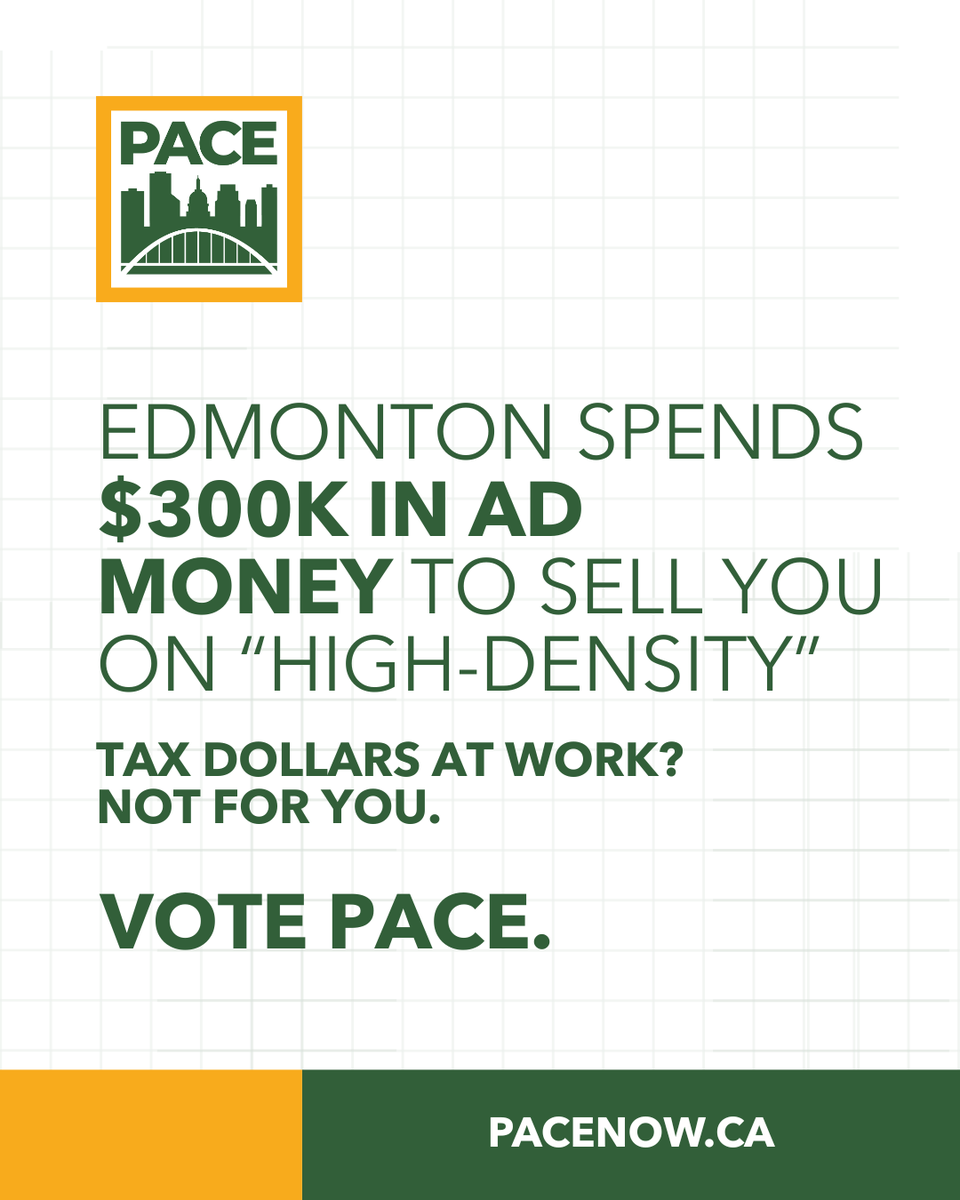 pacenowedmonton's tweet photo. #Edmonton City Hall spent $300K of YOUR $$ to sell you on high-density development + paid $10K to Coun. Salvador’s family non-profit to help push it. Is this a good use of your $$$? 

Oct 20 👉 vote PACE.

#yeg #yegvote #yeglocal #yegbusiness #yeggers #yeglife #yegwave #yegcc https://t.co/S2HmTgXRrB