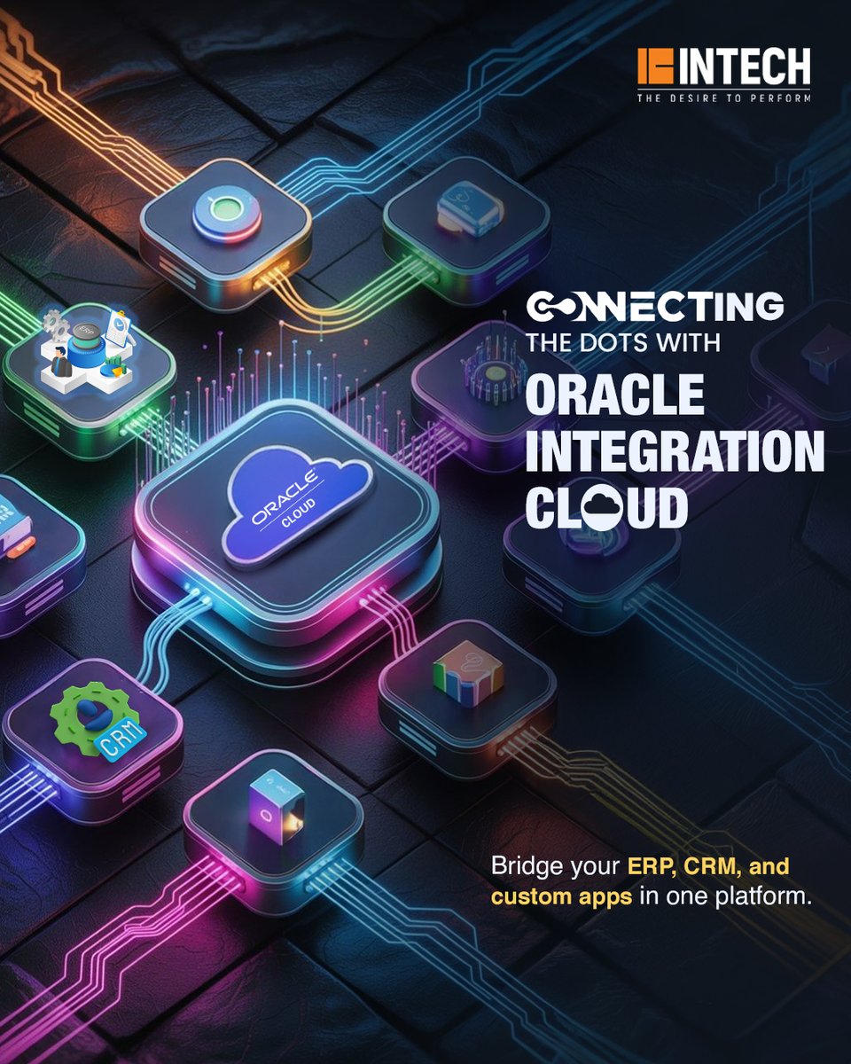 icsglobal_in's tweet image. Bridge your business systems with ease using INTECH's #OracleIntegrationCloud expertise. Achieve faster, smarter, and more connected operations. Reach out now to start your seamless integration journey.
#INTECHVision #Oracle #DigitalConnectivity #CloudIntegration