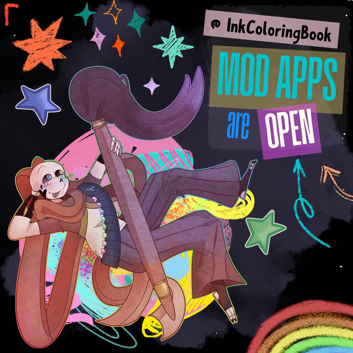 Doodle With Me! An Ink Sans Coloring Book tweet media