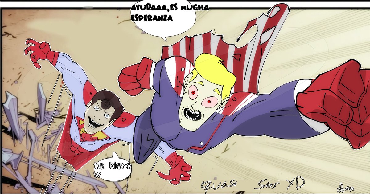 Un curi de Superman el esperanzas #Superman #curi #humor #homlander #art #xD