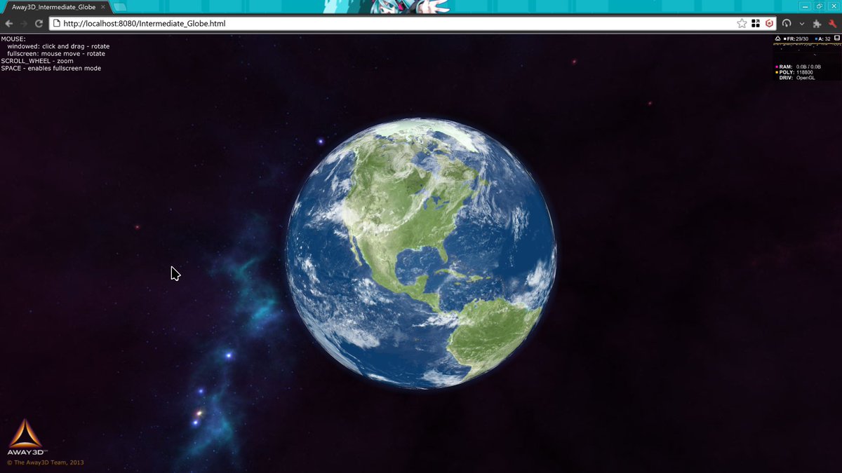 For the past year I've been working on Stage3D Support for The Away Foundation's Flash Player "Emulator", AwayFL, and this week I've finally figured out some annoying bugs.

So of course one of the first logical things to test was <a href="/away3d/">Away3D Flash Engine</a> running on <a href="/awayflplayer/">AwayFL Player</a>!