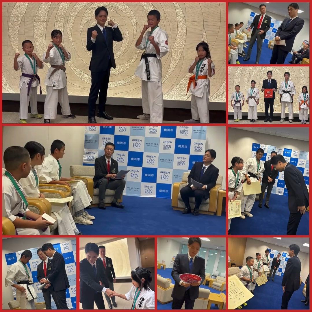 【横浜市南区六ツ川の空手道場🥋】
251010🥋
「浜風会🌊はまっこ道場」〜萌える🔥紅❗️
横浜市長表敬訪問🏢🥋

代表の角田宜優（かくたよしまさ）<a href="/kakuta_y2/">角田 宜優 | はまっこ道場 創設者/代表師範🥋</a> です。

本日、山中竹春 横浜市長へ全日本大会の報告に行ってまいりました❗️
子供たちは、市長といろいろお話が出来て良い経験ができました🥰