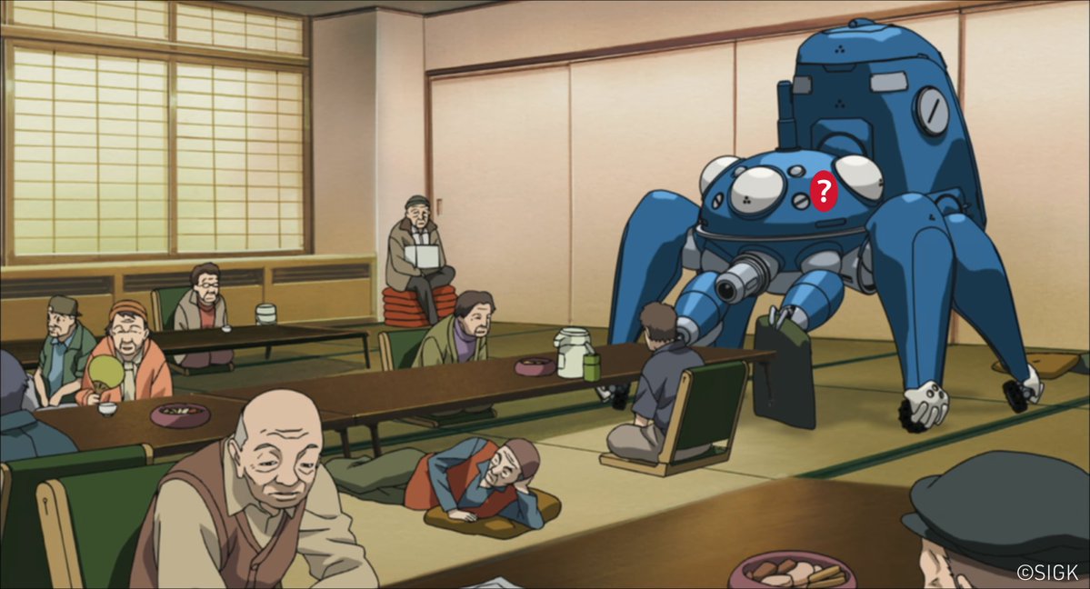 thegitsofficial's tweet image. 攻殻機動隊検定
老人ホームで働くタチコマ。
貼られたステッカーに描かれている文字は?
気になる答えは ━━
YouTubeにて配信中のSAC 第24話をCHECK👀
youtu.be/aZWkCZ-rrV8
#攻殻機動隊 #ghostintheshell #攻殻機動隊SAC