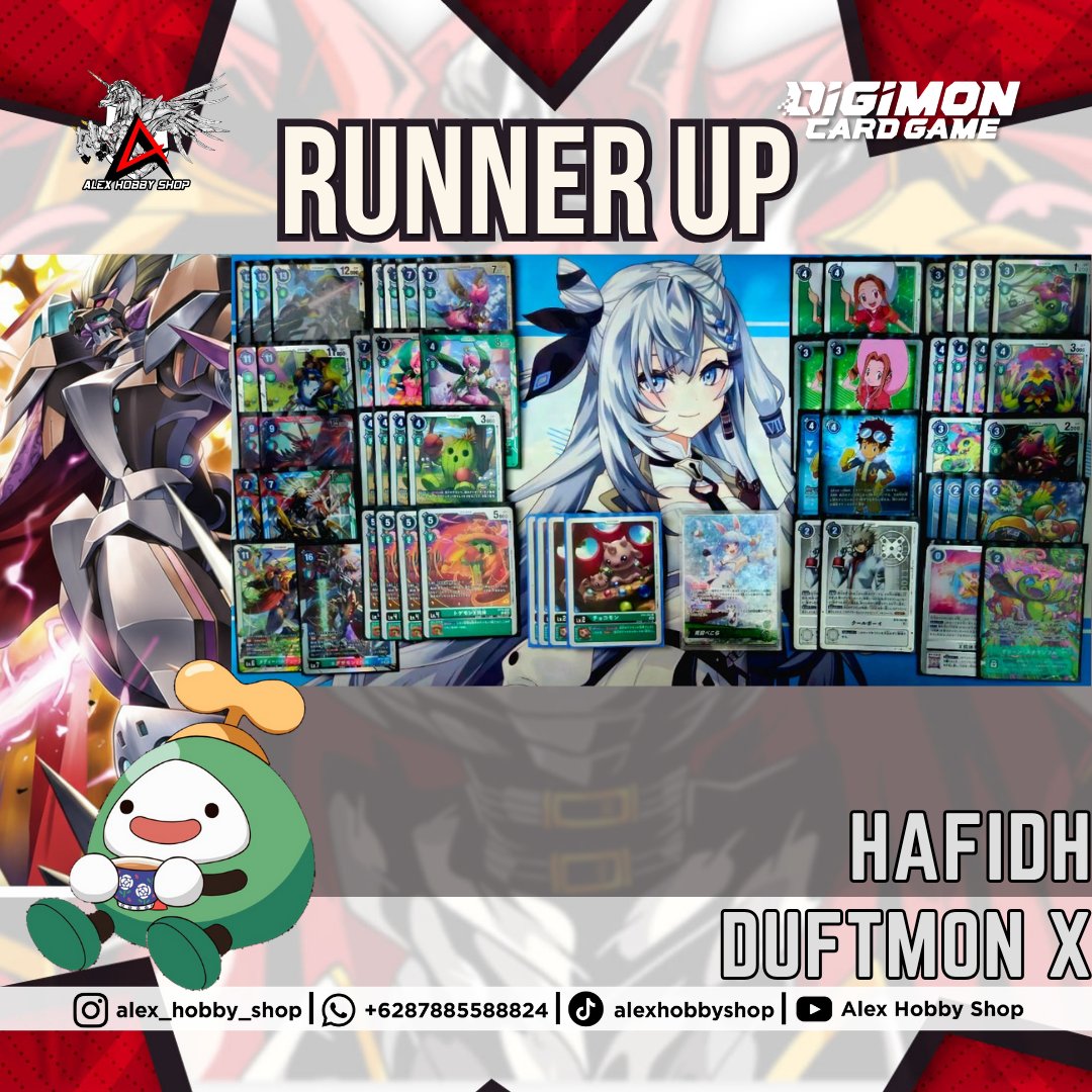 DigimonTCG_ID's tweet image. LGS/TO : Alex Hobby Shop
Event : Tamer Battle
City : Tangerang
Date : 09/10/2025
Participant : 6 Tamers
Champion : Poyoyo
Deck : Leviamon X
@digimonmeta
#デジモン #デジカ #デジモンカードゲーム #デジモンカード #Digimon
#Digimonmeta #dtcg
#digimoncardgame #DigimonTCGIndonesia