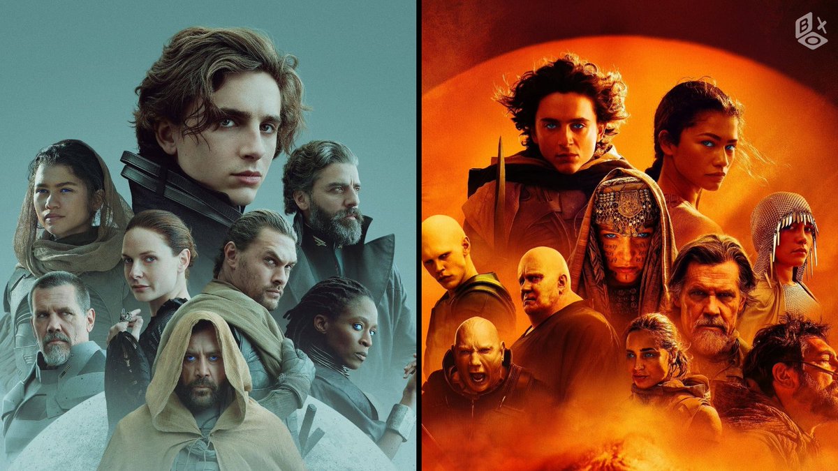 Bilheteria mundial dos filmes Duna, dirigidos por Denis Villeneuve:

• Duna -  U$ 430M 
• Duna: Parte Dois - U$ 712,4M 

Juntos, os dois filmes somam 8 Oscars.