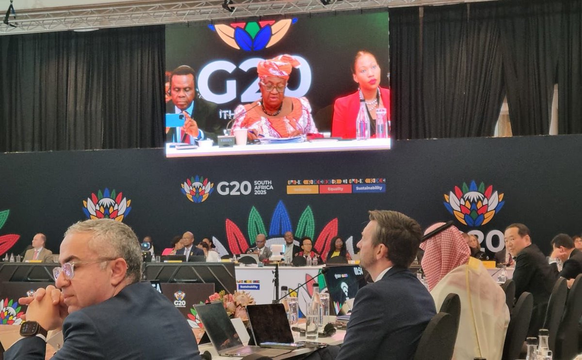 In the midst of reignited trade tensions, G20 Trade Ministers and invited guests held candid and very fruitful discussions on the reform and repositioning of the @WTO, a matter of immense importance for the majority of WTO members. Many thanks to the South African G20 Presidency
