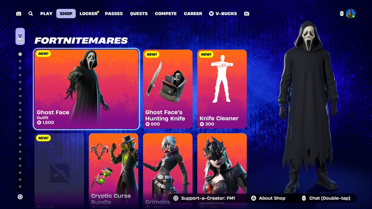 FriendlyMachine's tweet image. 😱 GHOST FACE is NOW HERE! 😱
🛒 GET HERE ➡️ fortnite.com/item-shop/bund…
Enter 🔴 Code: FM1 🔴 to support me! #ad