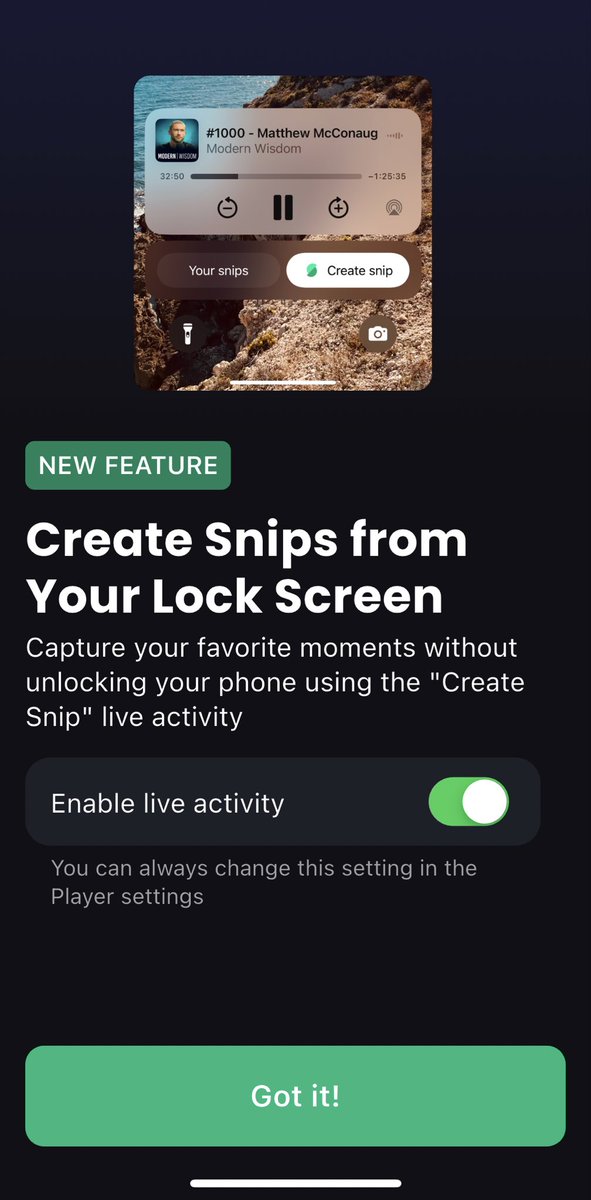 KrystellYan's tweet image. Features podcast enthusiasts didn’t know we needed from @snipd_app !