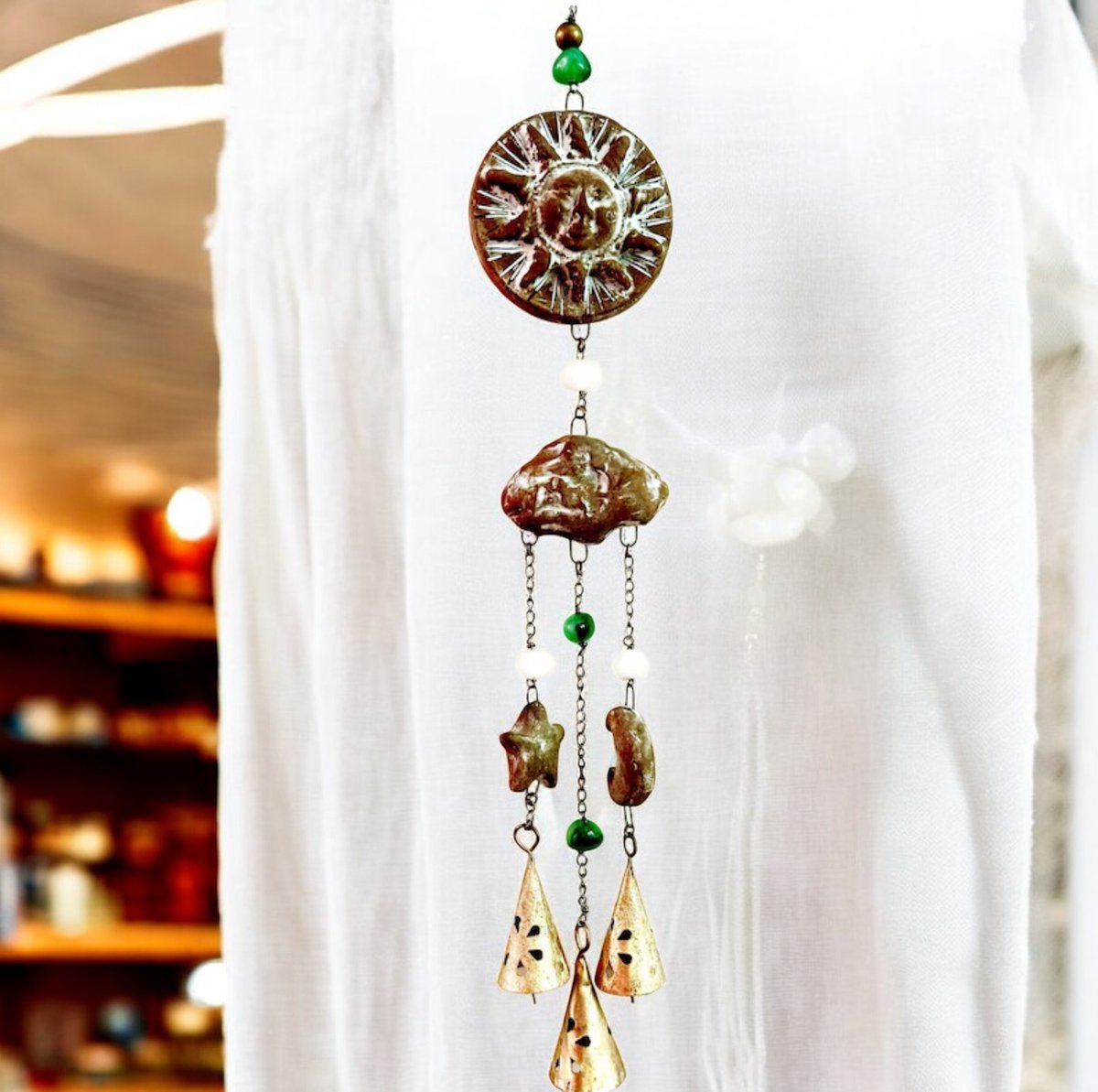 ZenCatPottery's tweet photo. Ceramic Wind Chime / Mobile
https://t.co/cMrrm4hzRR
#windchime #mobile #hangingdecor #wallhanging #bohodecor #bohostyle #Bohocore #sunandandmoon #moonandsun #celestialwindchime #celestialart #moonandstar #starandmoon #ceramics #pottery #etsypotteryshop #etsypottery #etsyceramics https://t.co/NtlmYv8jc6